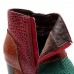 SOCOFY Splicing Pattern Button Zipper Ankle Leather Boots SOCOFY Splicing Pattern Button Zipper Ankle Leather Boots