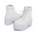 Lady Chunky Heel Platform Cut out StrappyBoots Lady Chunky Heel Platform Cut out StrappyBoots