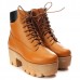 Lady Chunky Heel Platform Cut out StrappyBoots Lady Chunky Heel Platform Cut out StrappyBoots