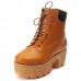 Lady Chunky Heel Platform Cut out StrappyBoots Lady Chunky Heel Platform Cut out StrappyBoots