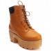 Lady Chunky Heel Platform Cut out StrappyBoots Lady Chunky Heel Platform Cut out StrappyBoots