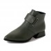 Pure Color Hook Loop Casual Ankle Boots For Women Pure Color Hook Loop Casual Ankle Boots For Women