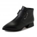 Pure Color Hook Loop Casual Ankle Boots For Women Pure Color Hook Loop Casual Ankle Boots For Women