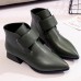 Pure Color Hook Loop Casual Ankle Boots For Women Pure Color Hook Loop Casual Ankle Boots For Women