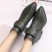 Pure Color Hook Loop Casual Ankle Boots For Women Pure Color Hook Loop Casual Ankle Boots For Women