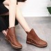 Flats Lace Up Round Toe Shoe Fashion Casual Leather Ankle Boots Flats Lace Up Round Toe Shoe Fashion Casual Leather Ankle Boots