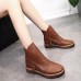 Flats Lace Up Round Toe Shoe Fashion Casual Leather Ankle Boots Flats Lace Up Round Toe Shoe Fashion Casual Leather Ankle Boots