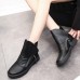 Flats Lace Up Round Toe Shoe Fashion Casual Leather Ankle Boots Flats Lace Up Round Toe Shoe Fashion Casual Leather Ankle Boots