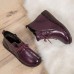 Casual Soft Lace Up Zipper Leather Ankle Warm Boots For Women Casual Soft Lace Up Zipper Leather Ankle Warm Boots For Women