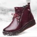 Casual Soft Lace Up Zipper Leather Ankle Warm Boots For Women Casual Soft Lace Up Zipper Leather Ankle Warm Boots For Women