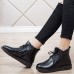 Casual Soft Lace Up Zipper Leather Ankle Warm Boots For Women Casual Soft Lace Up Zipper Leather Ankle Warm Boots For Women