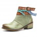 SOCOFY Women Handmade Weaving Strap Ankle Leather Boots SOCOFY Women Handmade Weaving Strap Ankle Leather Boots