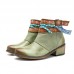 SOCOFY Women Handmade Weaving Strap Ankle Leather Boots SOCOFY Women Handmade Weaving Strap Ankle Leather Boots