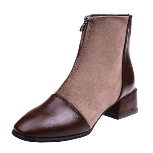 Women Boots Casual Chunky Heel Zipper Ankle Boots Women Boots Casual Chunky Heel Zipper Ankle Boots