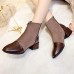 Women Boots Casual Chunky Heel Zipper Ankle Boots Women Boots Casual Chunky Heel Zipper Ankle Boots