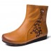 Retro Round Toe Genuine Leather Soft Warm Ankle Boots Retro Round Toe Genuine Leather Soft Warm Ankle Boots