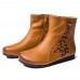 Retro Round Toe Genuine Leather Soft Warm Ankle Boots Retro Round Toe Genuine Leather Soft Warm Ankle Boots