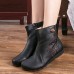 Retro Round Toe Genuine Leather Soft Warm Ankle Boots Retro Round Toe Genuine Leather Soft Warm Ankle Boots