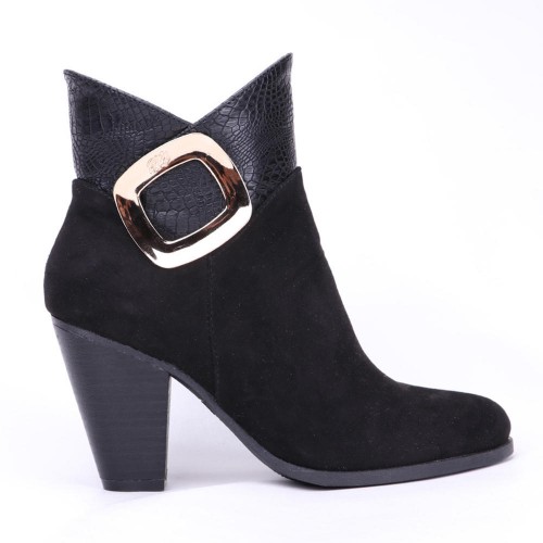 Women Chunky Heel Buckle Ankle Boots Women Chunky Heel Buckle Ankle Boots