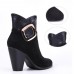Women Chunky Heel Buckle Ankle Boots Women Chunky Heel Buckle Ankle Boots