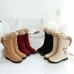 Large Size Buckle Furry Faux Fur Lining Flats Suede Mid-calf Boots Large Size Buckle Furry Faux Fur Lining Flats Suede Mid-calf Boots