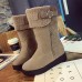 Suede Keep Warm Buckle Mid-calf Snow Boots For Women Suede Keep Warm Buckle Mid-calf Snow Boots For Women