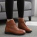 Women Casual Comfy Soft Pure Color Zipper Ankle Boots Women Casual Comfy Soft Pure Color Zipper Ankle Boots