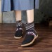 Women Folkways Stitching Pattern Casual Mid-calf Boots Women Folkways Stitching Pattern Casual Mid-calf Boots