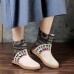 Women Folkways Stitching Pattern Casual Mid-calf Boots Women Folkways Stitching Pattern Casual Mid-calf Boots