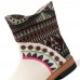 Women Folkways Stitching Pattern Casual Mid-calf Boots Women Folkways Stitching Pattern Casual Mid-calf Boots