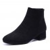 Women Casual Pure Color Zipper Ankle Short Boots Women Casual Pure Color Zipper Ankle Short Boots