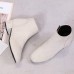 Women Casual Pure Color Zipper Ankle Short Boots Women Casual Pure Color Zipper Ankle Short Boots