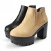 New Women Short Boots PU Elastic Fashion Black High Heel Comfortable Slip-On Shoes New Women Short Boots PU Elastic Fashion Black High Heel Comfortable Slip-On Shoes