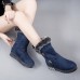 Women Winter Buckle Fur Lining Flat Mid Calf Snow Boots Women Winter Buckle Fur Lining Flat Mid Calf Snow Boots