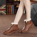 Leather Faux Fur Lining Lace Up Boots For Women Leather Faux Fur Lining Lace Up Boots For Women