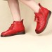 LOSTISY Vintage Soft Comfortable Leather Ankle Boots LOSTISY Vintage Soft Comfortable Leather Ankle Boots