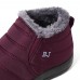 LOSTISY BJ Shoes Warm Wool Lining Flat Ankle Snow Boots For Women LOSTISY BJ Shoes Warm Wool Lining Flat Ankle Snow Boots For Women