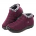 LOSTISY BJ Shoes Warm Wool Lining Flat Ankle Snow Boots For Women LOSTISY BJ Shoes Warm Wool Lining Flat Ankle Snow Boots For Women
