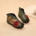 SOCOFY Genuine leather Soft Sole Flower Ankle Short Boots SOCOFY Genuine leather Soft Sole Flower Ankle Short Boots