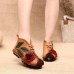 SOCOFY Genuine leather Soft Sole Flower Ankle Short Boots SOCOFY Genuine leather Soft Sole Flower Ankle Short Boots
