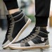 Men Comfy Canvas High Top Sneakers Lace Up Sports Shoes Men Comfy Canvas High Top Sneakers Lace Up Sports Shoes