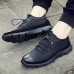Men Adjustable Elastic Band Comfy Leather Sneakers Casual Men Shoes Men Adjustable Elastic Band Comfy Leather Sneakers Casual Men Shoes