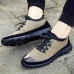 Men Adjustable Elastic Band Comfy Leather Sneakers Casual Men Shoes Men Adjustable Elastic Band Comfy Leather Sneakers Casual Men Shoes