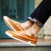 Men Fashion Shoes PU Round Toe Slip On Outdoor Sneakers Vintage Style Men Fashion Shoes PU Round Toe Slip On Outdoor Sneakers Vintage Style
