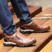 Men Genuine Leather Wear Resistant Outsole Elastic Band Slip On Sneakers Men Genuine Leather Wear Resistant Outsole Elastic Band Slip On Sneakers
