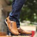 Men Genuine Leather Wear Resistant Outsole Elastic Band Slip On Sneakers Men Genuine Leather Wear Resistant Outsole Elastic Band Slip On Sneakers