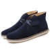Men Soft Suede Leather High Top Flat Sneakers Boots Men Soft Suede Leather High Top Flat Sneakers Boots