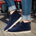 Men Soft Suede Leather High Top Flat Sneakers Boots Men Soft Suede Leather High Top Flat Sneakers Boots