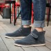 Men Soft Suede Leather High Top Flat Sneakers Boots Men Soft Suede Leather High Top Flat Sneakers Boots