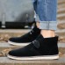 Men Soft Suede Leather High Top Flat Sneakers Boots Men Soft Suede Leather High Top Flat Sneakers Boots